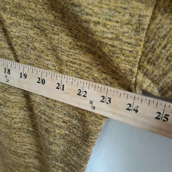 Ronnie Salloway Cowl Neck Top Women Large Mustard Large Detail Button - Picture 6 of 9